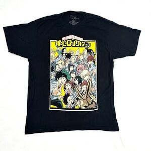 Funimation My Hero Academia Anime Manga Black Graphic T-Shirt